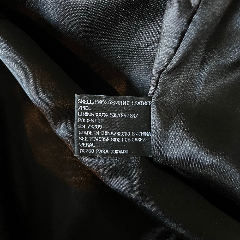 Marvin Richards Genuine Leather Jacket Black XL Classic Minimalist Moto Style - Picture 7 of 7